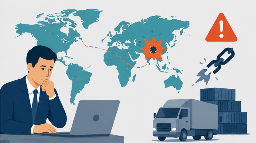 تصویر شماتیک مدیریت زنجیره تأمین